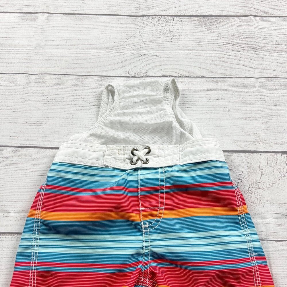 OshKosh B’gosh Toddler Boy Swim Trunks Striped Board Shorts 12-18 Months - Picture 3 of 5
